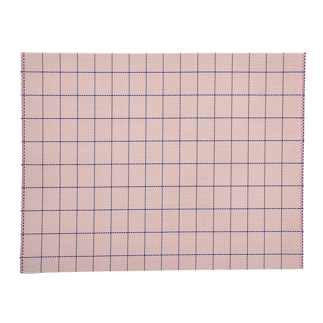 Premium 16x12 Inch Woven Vinyl Placemats Set of 6 - Stain-Resistant, Easy Clean Rectangle Table Mats for Dining Room, Kitchen & Restaurant Use - Pink Home Decor