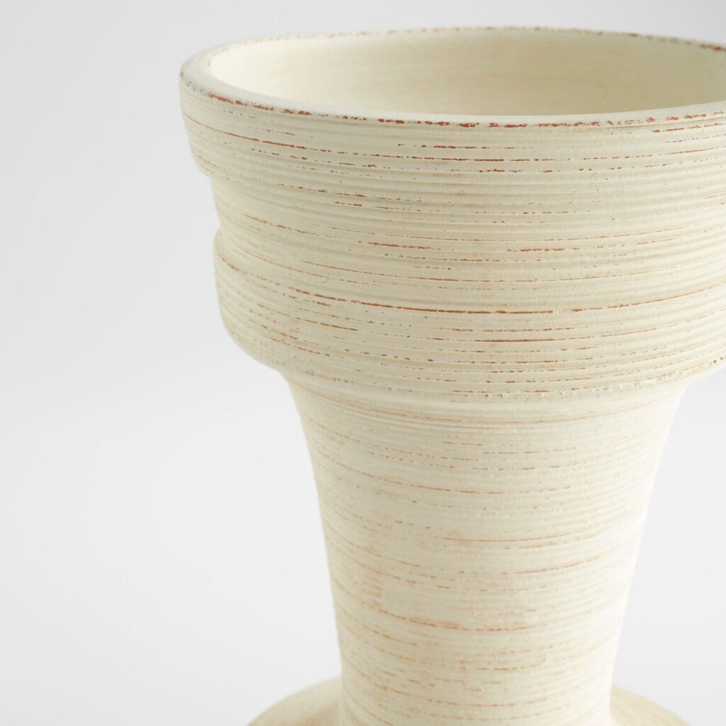 Cyan Design 11560 Taras Vase - White Medium Ceramic Vase for Home Decor, Wedding Centerpiece & Floral Arrangements