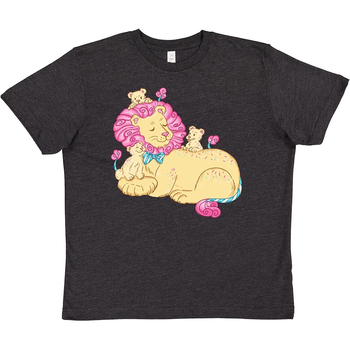 Inktastic Cotton Candy Lions with Pink Mane Youth T-Shirt - Cute Kids Graphic Tee for Birthday Parties, School & Playdates | Soft Cotton Comfort for Boys & Girls