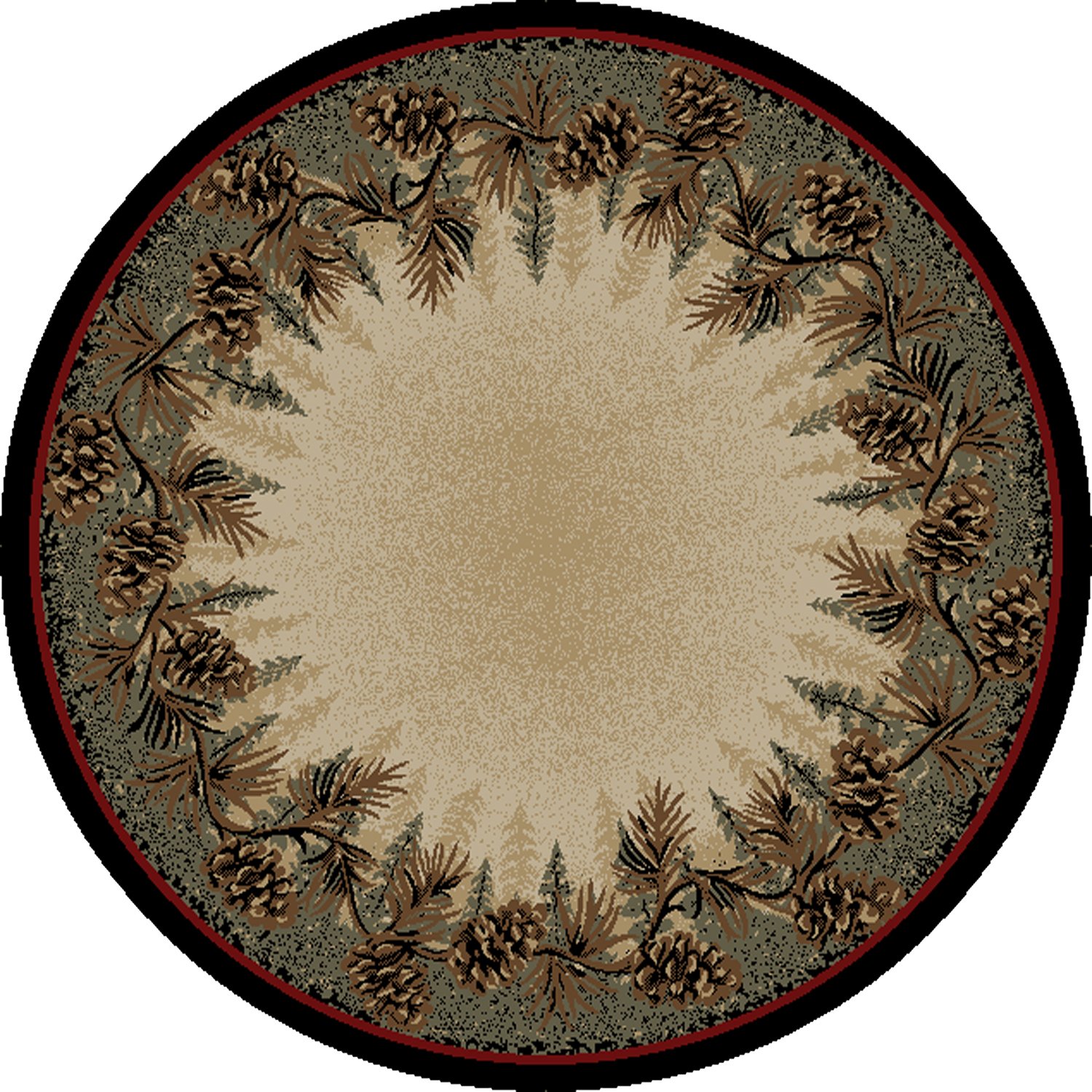 Mabyberry Rug AD3823 5RD Mount Le Conte Multi Area Rug - Soft Non-Slip Living Room Carpet for Bedroom, Dining Room & Home Decor