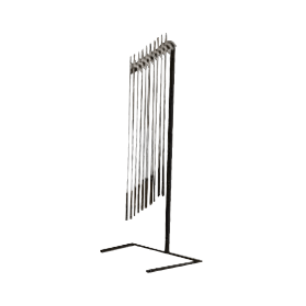 Modern Blaze Fire Pit Poker Stand - Heavy Duty Steel Fireplace Tool Holder for Outdoor Camping & Backyard Bonfires (POKERSTAND)