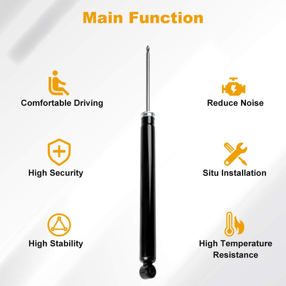 ROADFAR 2-Piece Rear Strut Shocks Absorbers Compatible with 2012-2017 Ford Focus - Replacement Suspension Parts for Smoother Ride & Enhanced Vehicle Stability | Perfect for Daily Commuting, Road Trips & Rough Terrain Driving