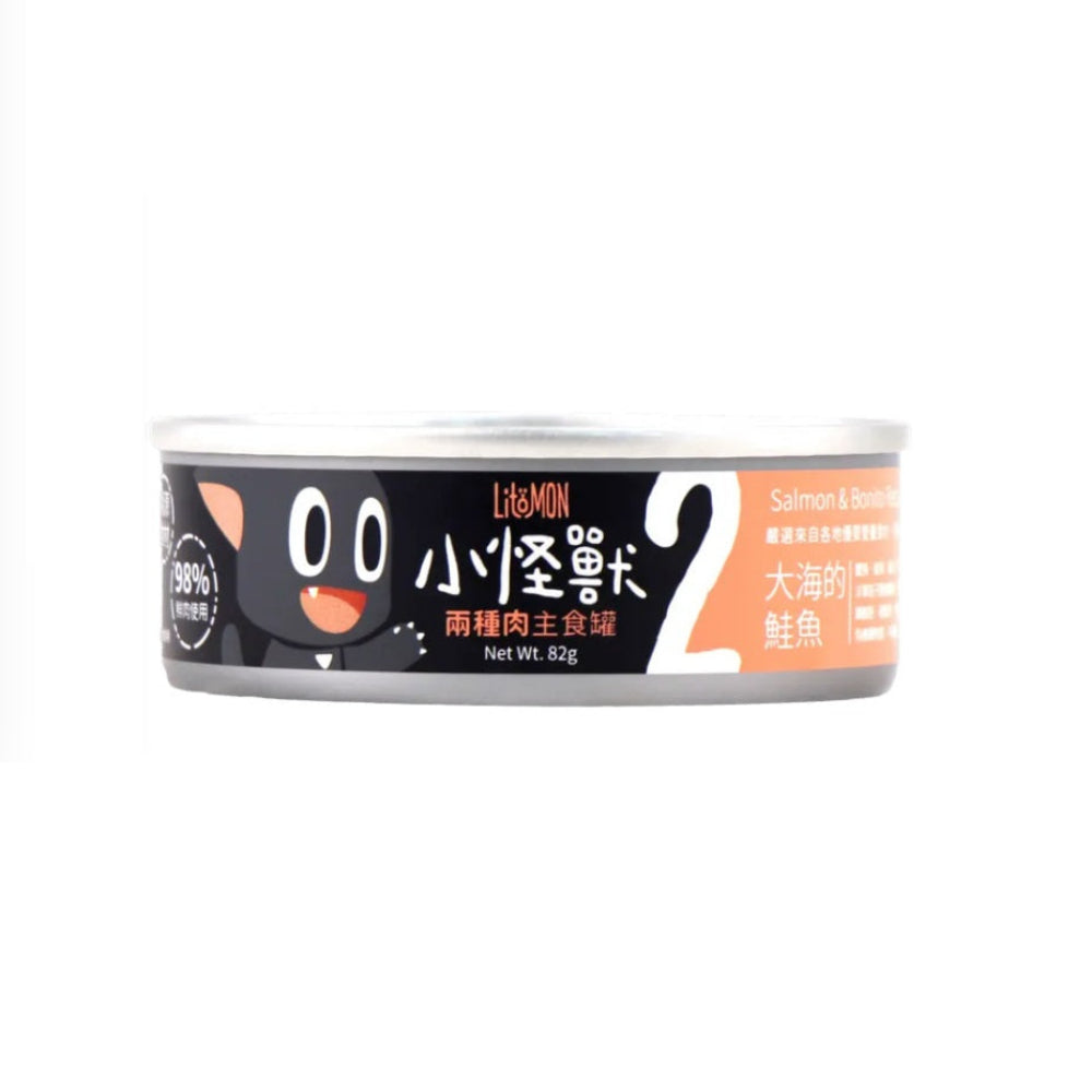 Premium Salmon & Bonito Complete Balanced Wet Cat Food - Grain-Free, High Protein Canned Cat Food for Adult Cats - Perfect for Mealtime, Weight Management & Picky Eaters
