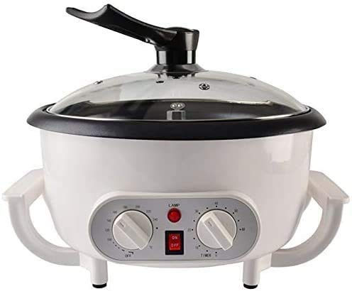 Upgrade 1200W Electric Coffee Roaster Machine for Home Use - 110V Household Coffee Bean Roaster with Timer - Perfect for Roasting Coffee Beans, Peanuts & Nuts - Ideal for Coffee Enthusiasts & Small Batch Roasting at Home