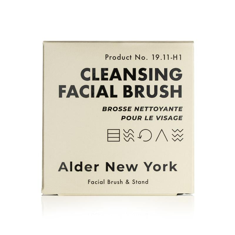 Alder New York Gentle Cleansing Facial Brush with Stand - Exfoliating & Massaging Face Brush for Sensitive Skin | Perfect for Daily Skincare Routine & Spa-Like Experience at Home