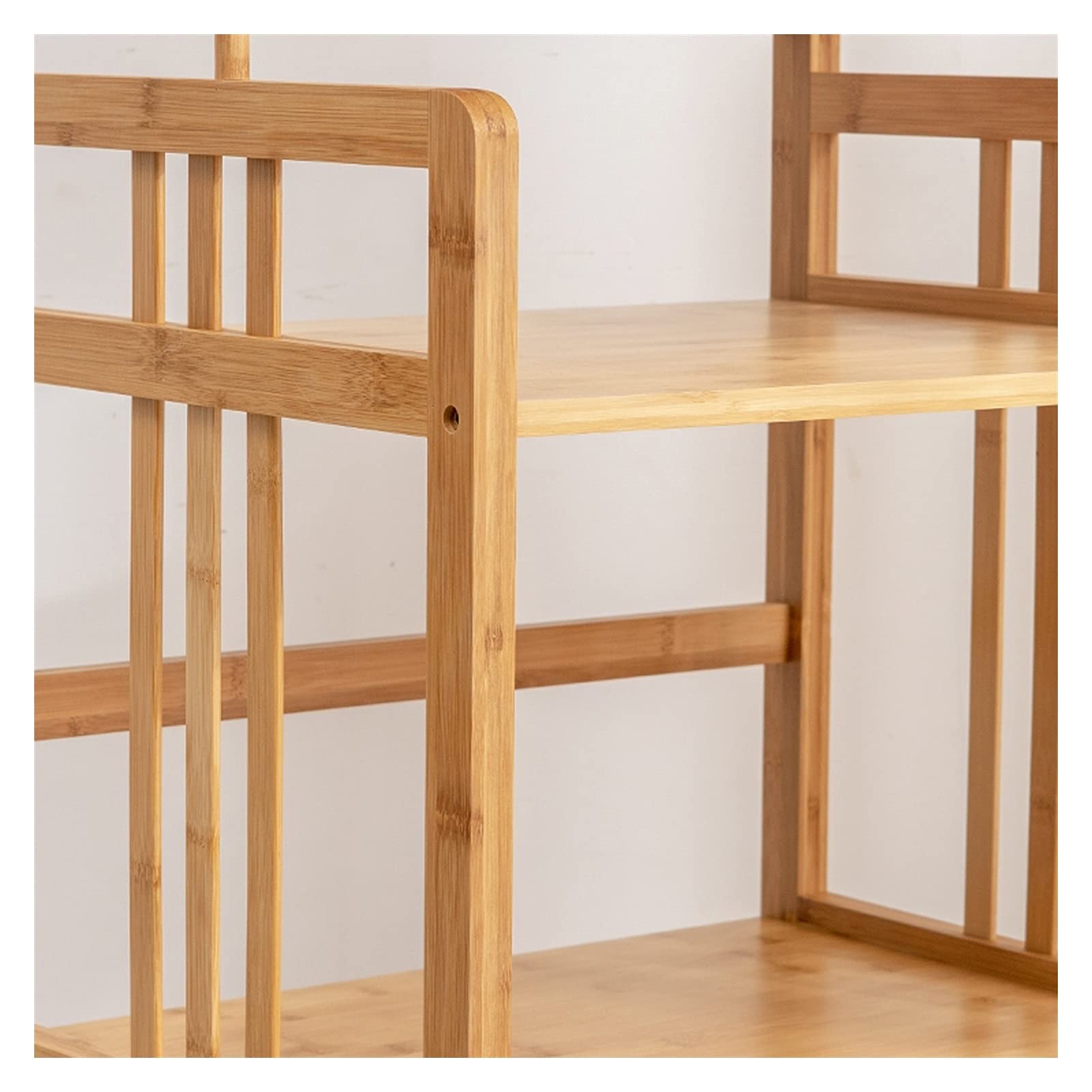 3-Tier Bamboo Printer Stand with Storage Shelf - Space Saving Desktop Organizer for Printer, Books & Office Supplies - Perfect for Home & Office Workspaces