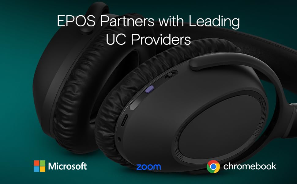 EPOS ADAPT 660 Wireless Bluetooth Headphones with AI Noise Cancellation & Alexa Built-in | Certified for Microsoft Teams | Adaptive ANC Microphone System | Perfect for Remote Work, Online Meetings & Music Streaming