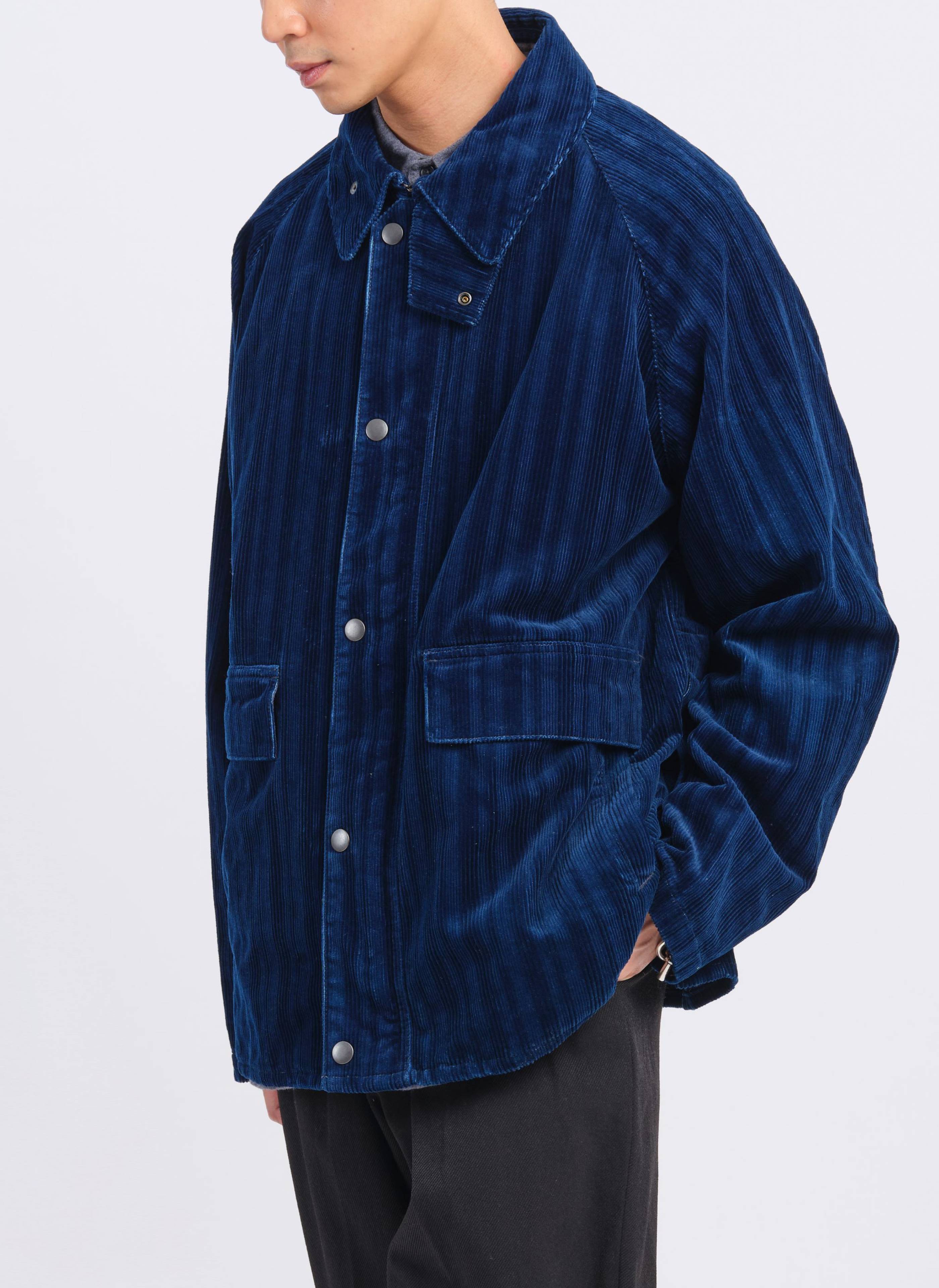 Indigo Cotton Corduroy Hunting Jacket - Warm & Durable Outdoor Jacket for Men - Perfect for Hunting, Hiking & Fall Adventures