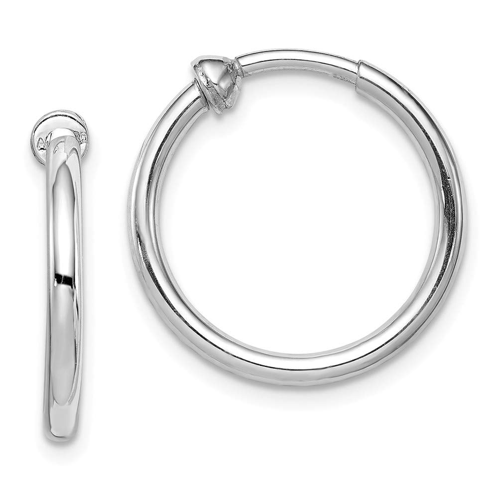 925 Sterling Silver Tube Hoop Earrings 19mm - Hypoallergenic Dainty Hoops for Women - Perfect for Everyday Wear, Parties & Gifts