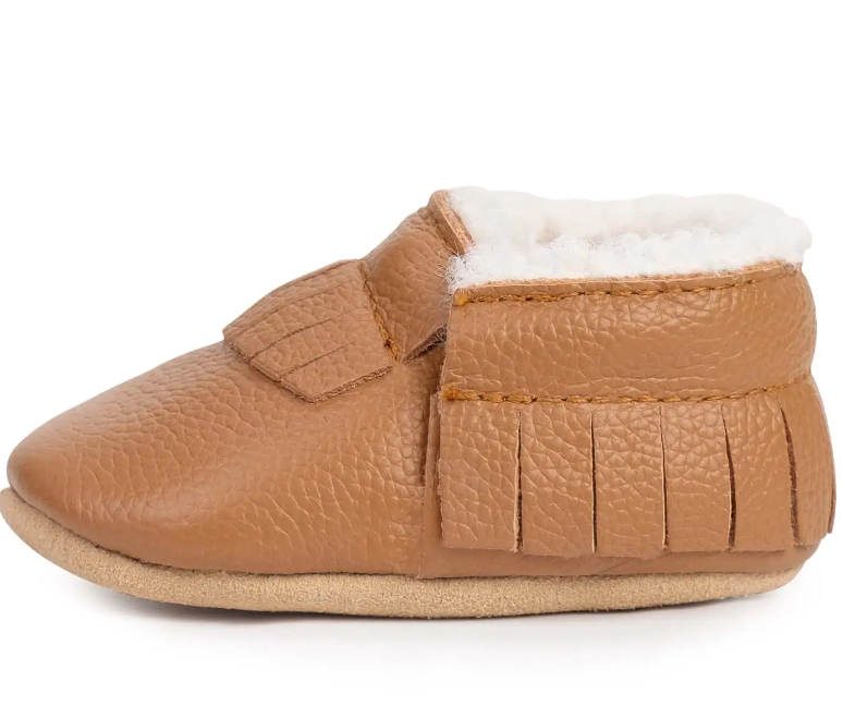 BRB BROWN SHERPA MOCCASIN - Cozy Winter Indoor/Outdoor Slippers for Women & Men - Perfect for Home, Office & Travel Comfort