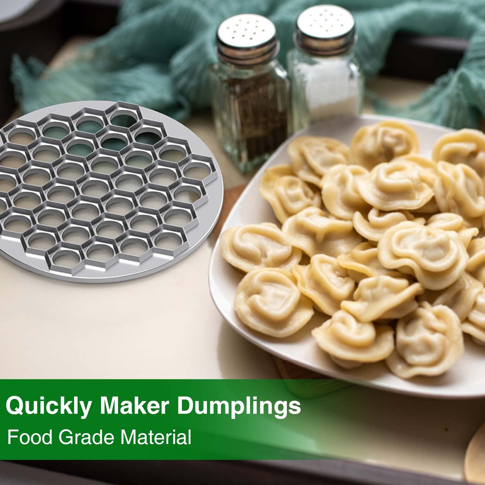 Russian Pelmeni & Dumpling Maker - Stainless Steel Mold for Siberian Style Meat Dumplings & Ravioli - Perfect for Homemade Dumplings, Pierogi, and Pasta Making