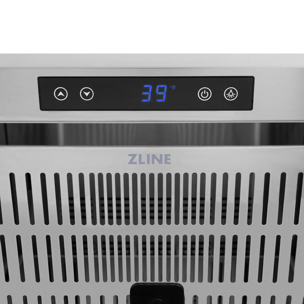 ZLINE Autograph Edition 24 Inch Stainless Steel Outdoor Refrigerator Drawer - Dual Zone 168 Can Capacity with Polished Gold Handles (RDSOZ ST 24 G) - Perfect for Outdoor Kitchens, Patios, and Entertaining Areas
