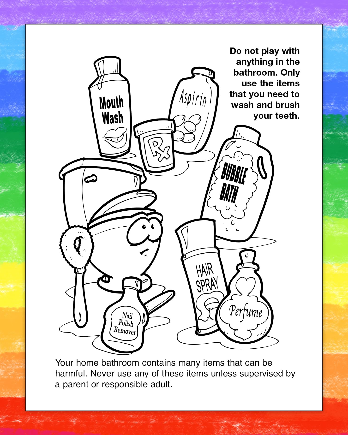 ZOCO Poison Prevention Safety Educational Coloring Books for Kids - 250 Bulk Pack (No Crayons) - Fun Games, Puzzles & Activities - Perfect for Schools, Daycares & Child Safety Programs