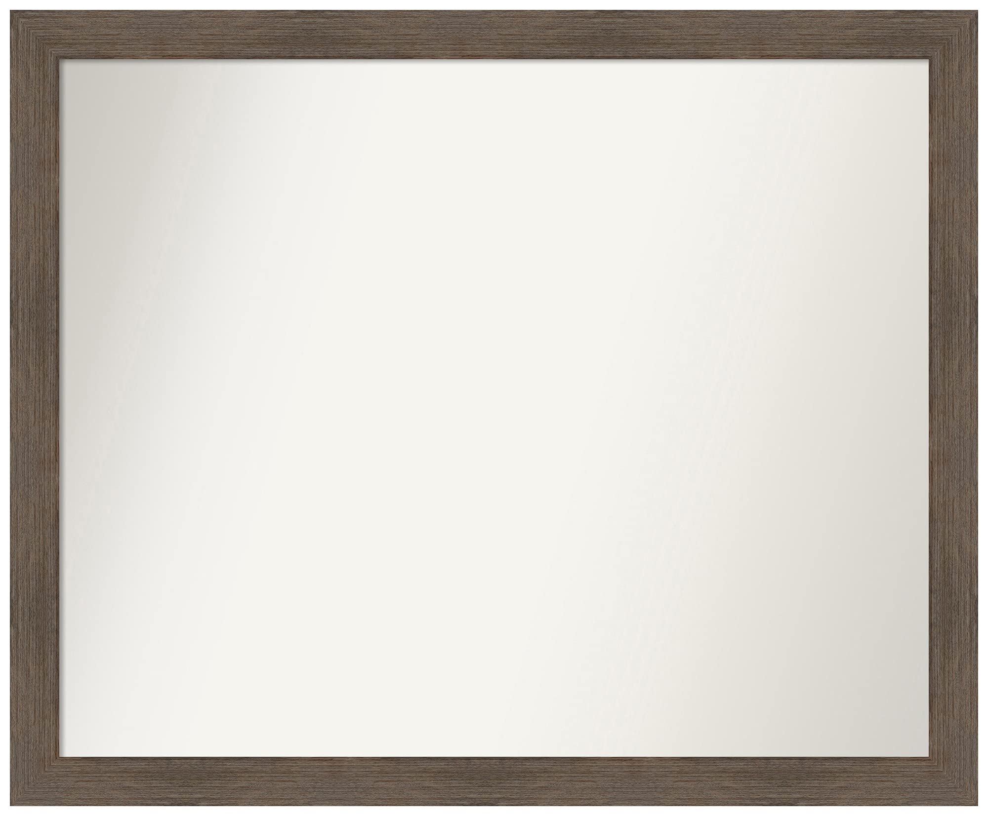 Amanti Art 28x34 Inch Non-Beveled Custom Wall Mirror with Hardwood Mocha Narrow Frame - Handcrafted Brown Bathroom Mirror for Vanity, Bedroom, and Living Room Decor - Various Custom Sizes Available