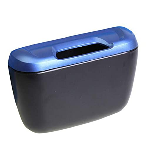 1Pc Mini Car Trash Can Auto Rubbish Bin Dustbin Garbage Storage Box - Blue | Car Accessories for Sedan SUV Truck Travel Road Trip Office Use