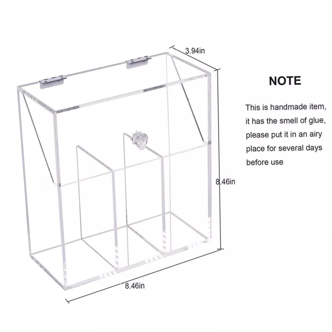 NOPEILVI Clear Acrylic Makeup Brush Holder with Lid - Cosmetic Brush Organizer Storage Box for Makeup Brushes, Eyeshadow Brushes & Beauty Tools | Perfect for Vanity, Travel & Salon Use