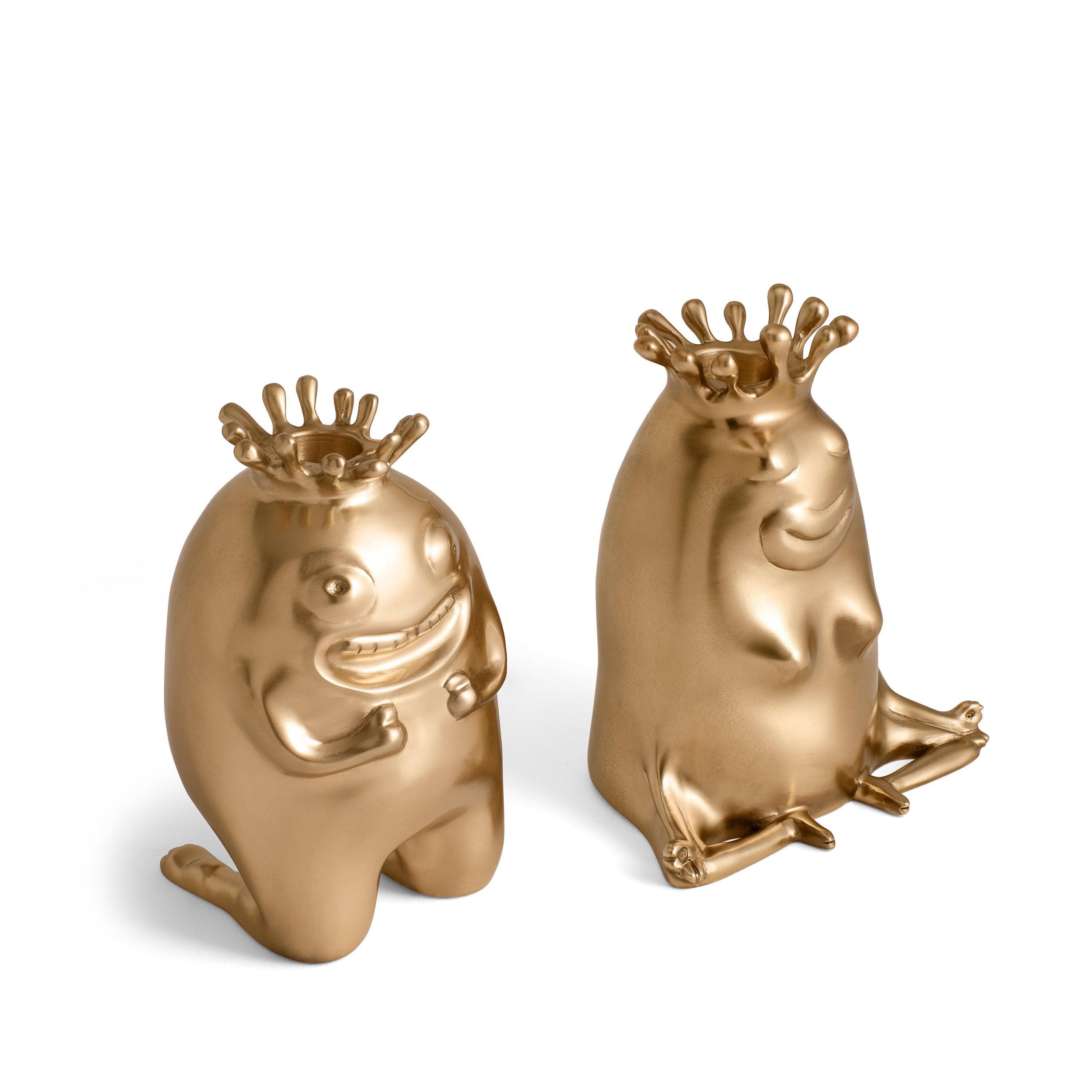 Premium Haas King & Queen Candlesticks Set of 2 - Elegant Decorative Candle Holders for Wedding Centerpieces, Romantic Dinner Tables, and Home Decor