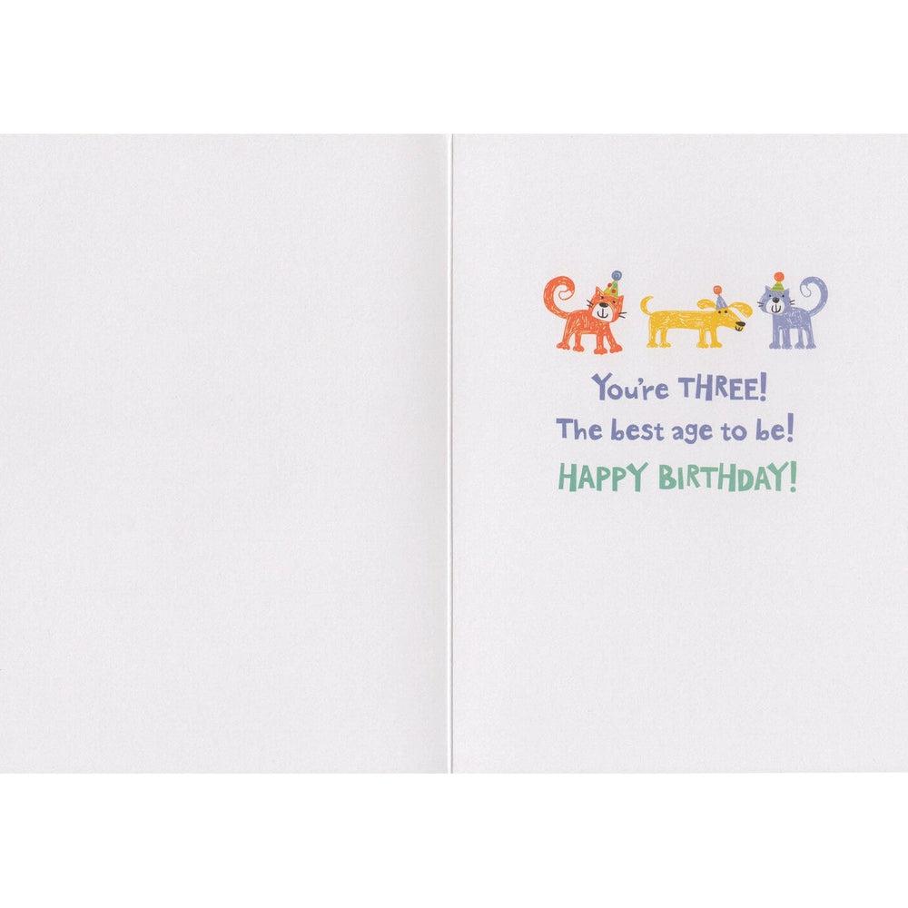 3D Foil Greeting Cards for Kids Age 3 - Perfect for Birthday Parties, Baby Showers & Special Occasions