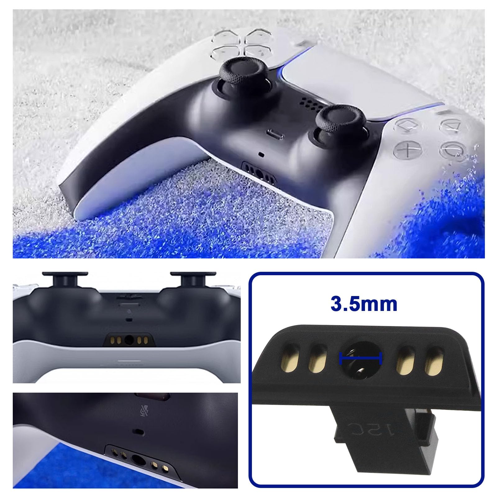 YINETCH 3.5mm Audio Jack 4-Pack - Compatible with PS5 Gaming Headsets for Console Gaming