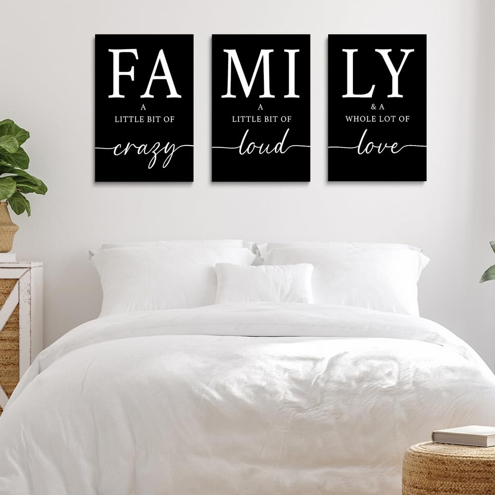 GUBIYU Black Wall Art Set of 3 - 16