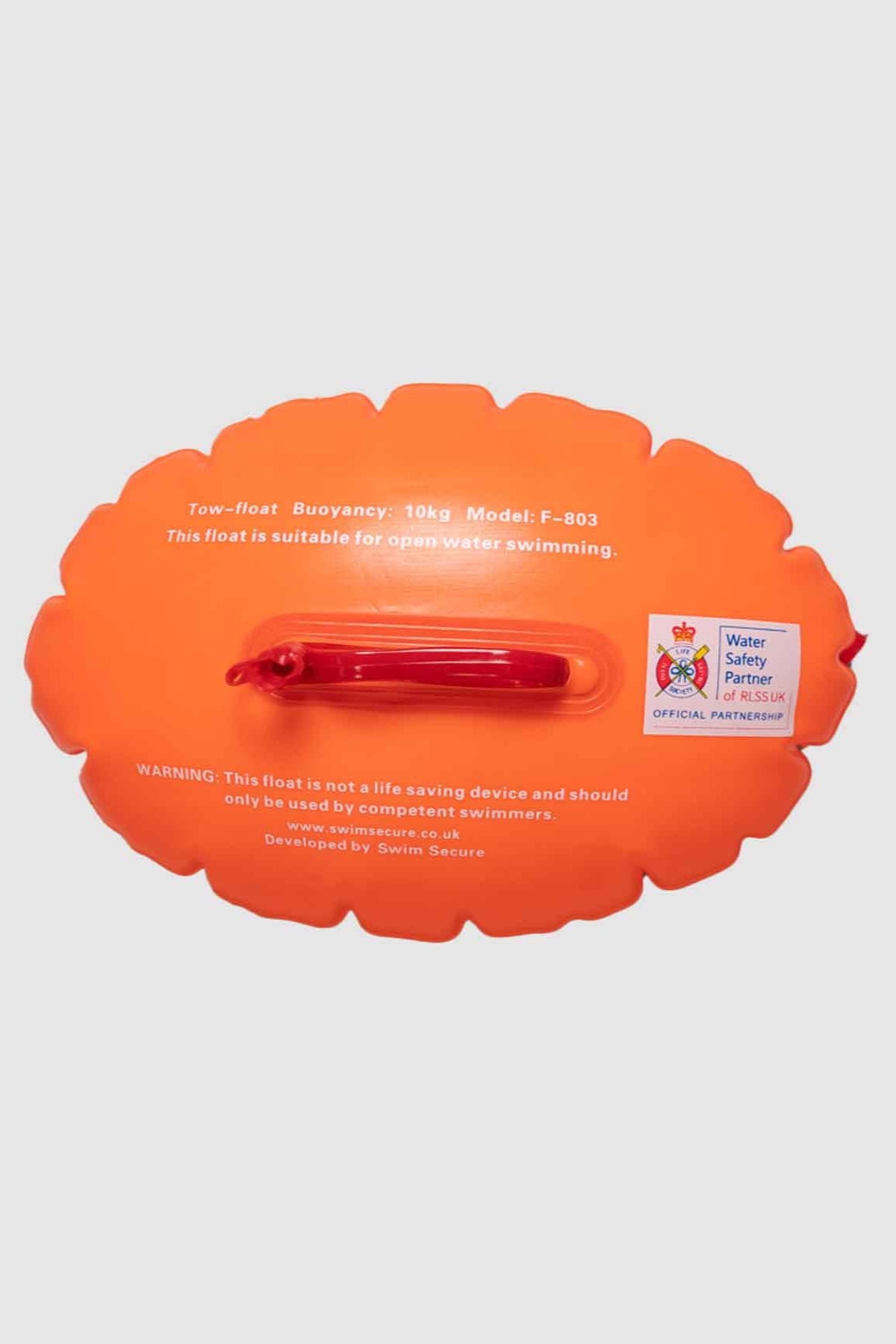 High Visibility Orange Swimming Buoy Tow Float - Safety Floatation Device for Open Water Swimming, Triathlon Training & Beach Activities