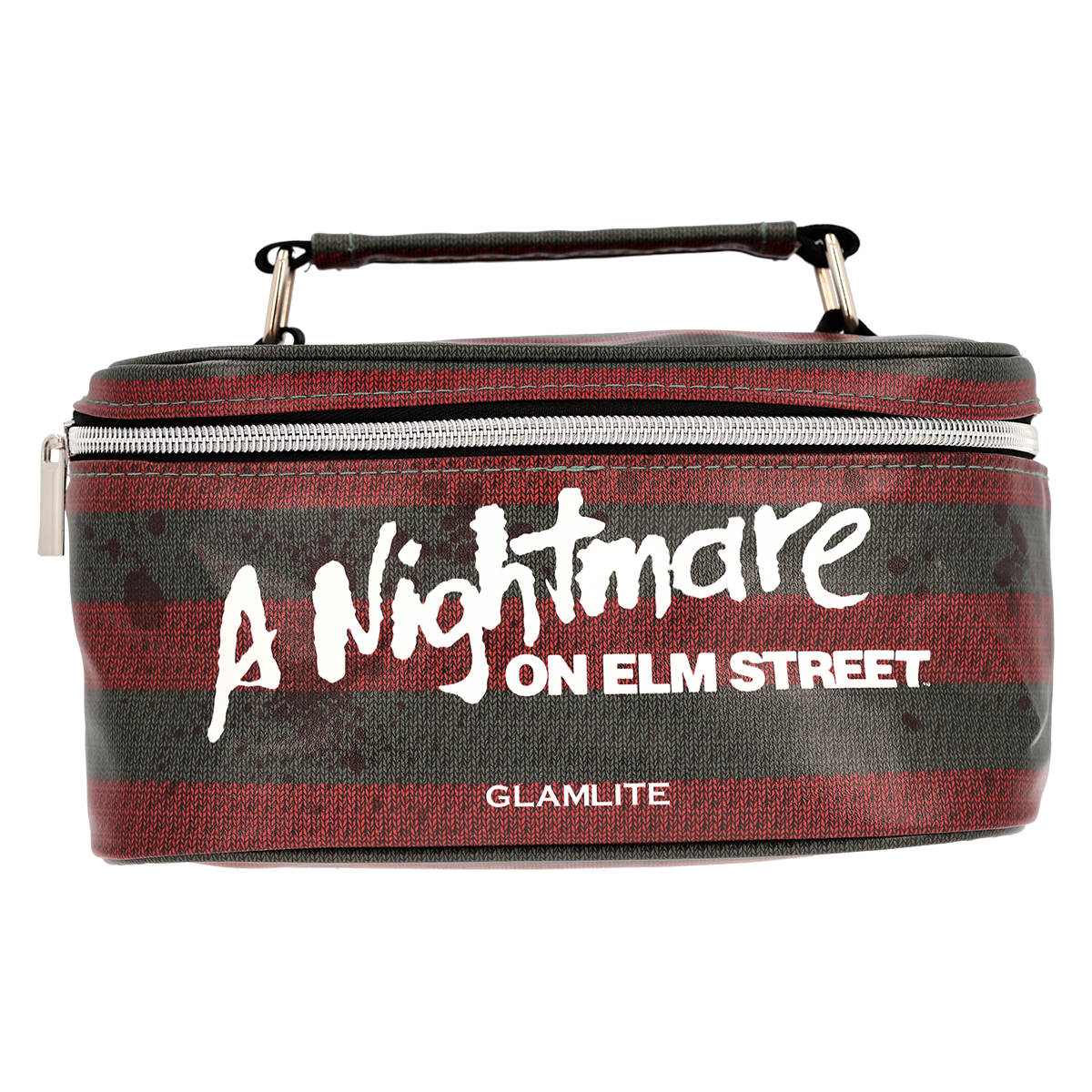 Glamlite Nightmare on Elm Street Themed Makeup Bag - Horror Movie Inspired Cosmetic Pouch for Travel, Gym & Everyday Use
