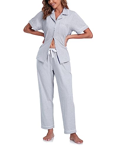 A2-grey-short Sleeve Pjs