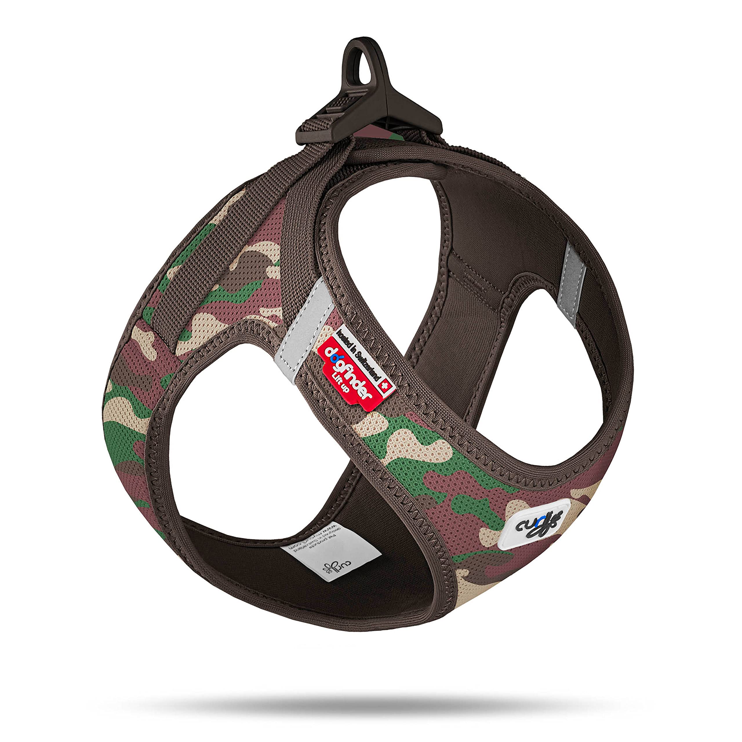 Tactical Air-Mesh Camo Vest Harness with Curli Clasp - Adjustable Dog Harness for Outdoor Adventures, Hunting & Hiking