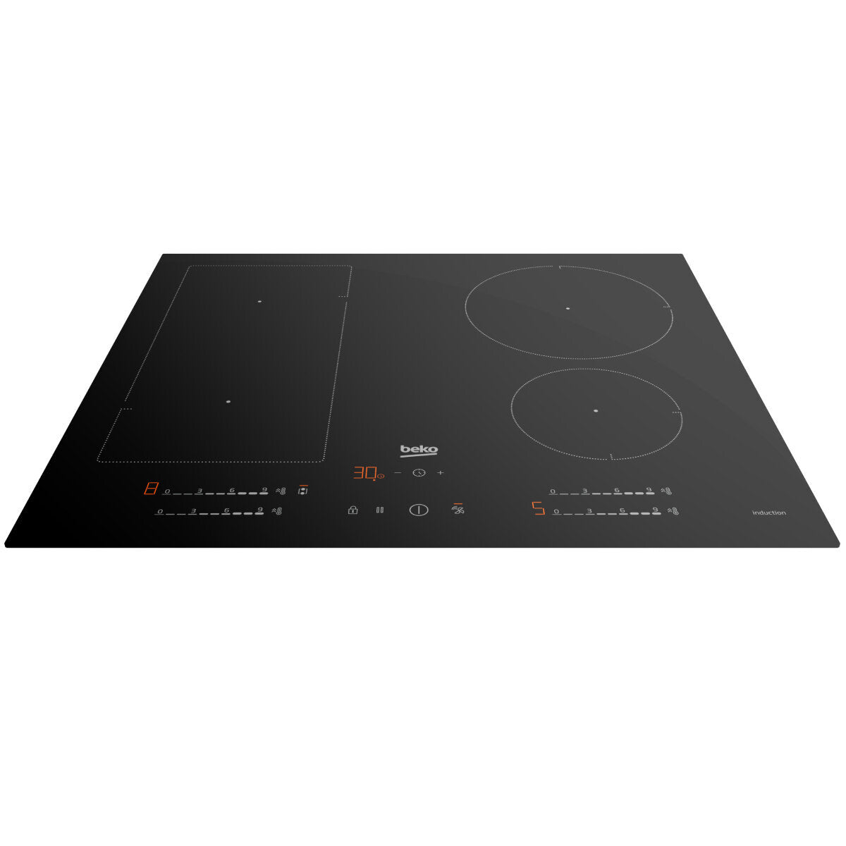 Beko 60cm Induction Cooktop BCT601IGN - European Made, Fast Heating, Energy Efficient | Perfect for Home Kitchen, RV & Small Spaces [Carton Damaged]