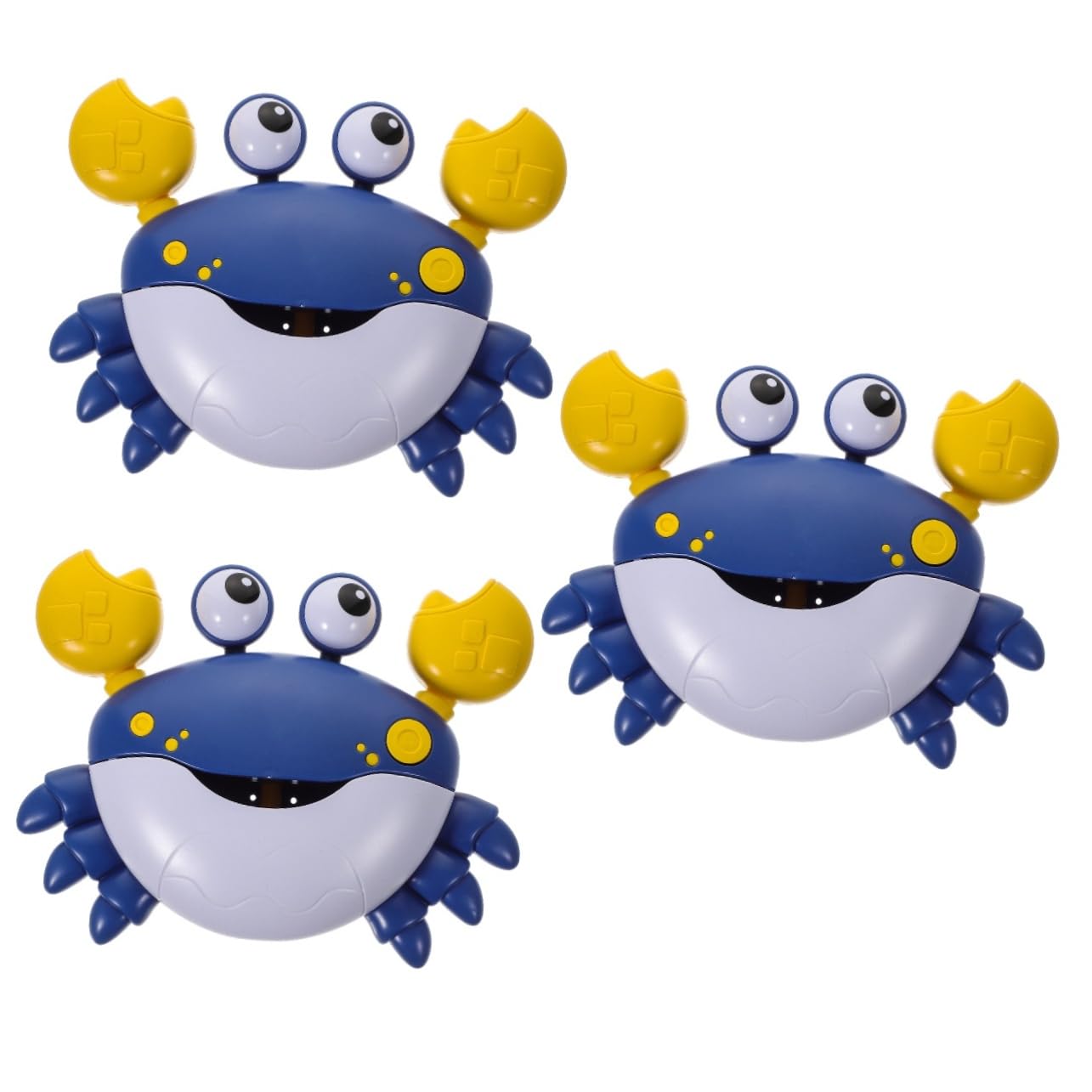 FAVOMOTO 3-Piece Crab Bubble Machine Bath Blower Toy Set - Fun Bathtub Bubble Maker for Kids - Durable Plastic Bath Toys for Toddlers & Children - Perfect for Bathtime Play, Pool Parties & Sensory Play
