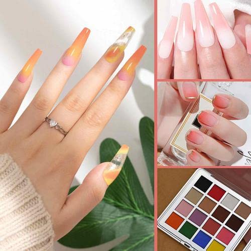 16 Colors Dip Powder Nail Kit with Glitter - Professional Dipping Powder Nail Set for Acrylic Nails | Perfect for Beginners & Home Manicure | Great for Nail Art, Parties, Weddings & Everyday Beauty