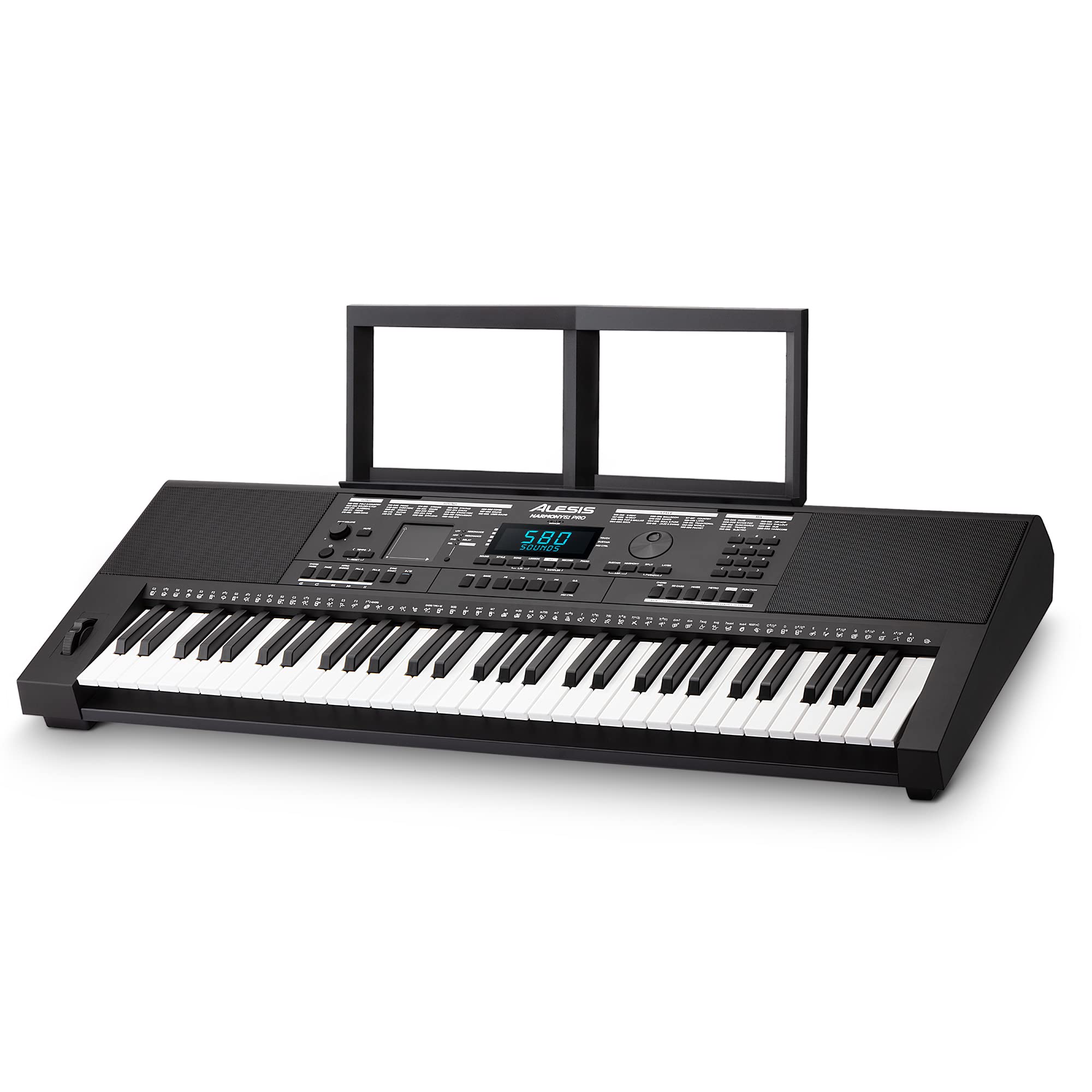 Alesis Harmony 61 Pro - 61 Key Digital Piano Keyboard with Adjustable Touch Sensitivity, USB MIDI Connectivity, 580 Premium Sounds, X/Y Performance Touchpad & DJ Effects - Perfect for Home Studio, Live Performances & Music Production