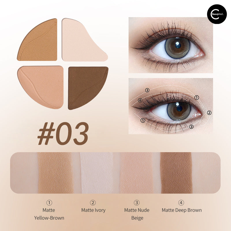 RMT Bubbles Quad Eyeshadow Palette - 4 Highly Pigmented Matte & Shimmer Eyeshadows for Day & Night Makeup | Perfect for Party, Wedding & Everyday Wear