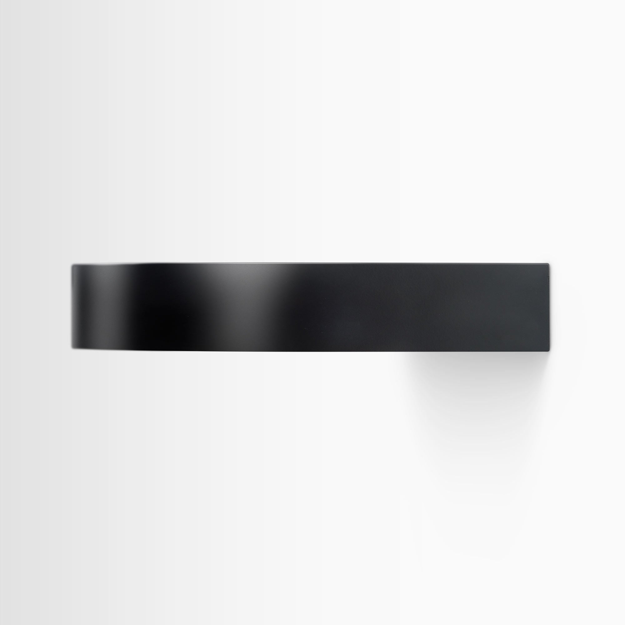 Aksel RADius Black Floating Shelf - Modern Wall Mounted Storage for Living Room, Bathroom & Office - Stylish Display for Books, Decor & Essentials