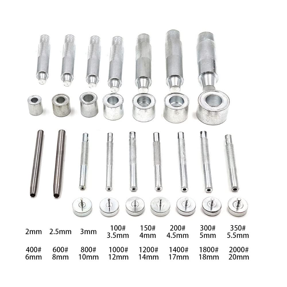 1 Set Carbon Steel Eyelets Tool Kit - 2mm Metal Grommet Mold for Leather, Fabric & DIY Crafts | Perfect for Clothing, Shoes, Bags & Home Decor Projects