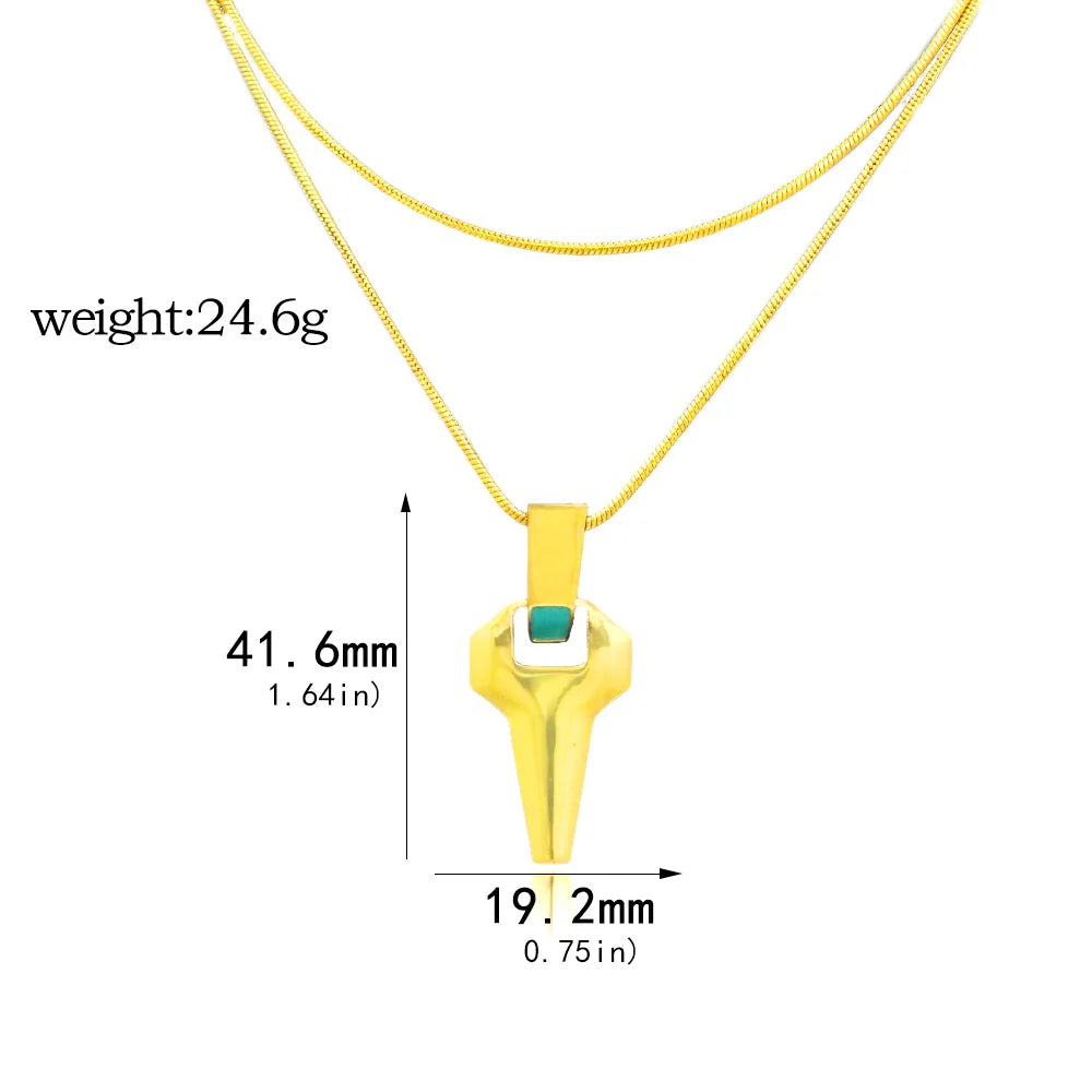 Cyberpunk Style LED Light Up Pendant Necklace for Men & Women - Futuristic Gothic Steampunk Jewelry Gift for Cosplay, Rave, and Nightlife