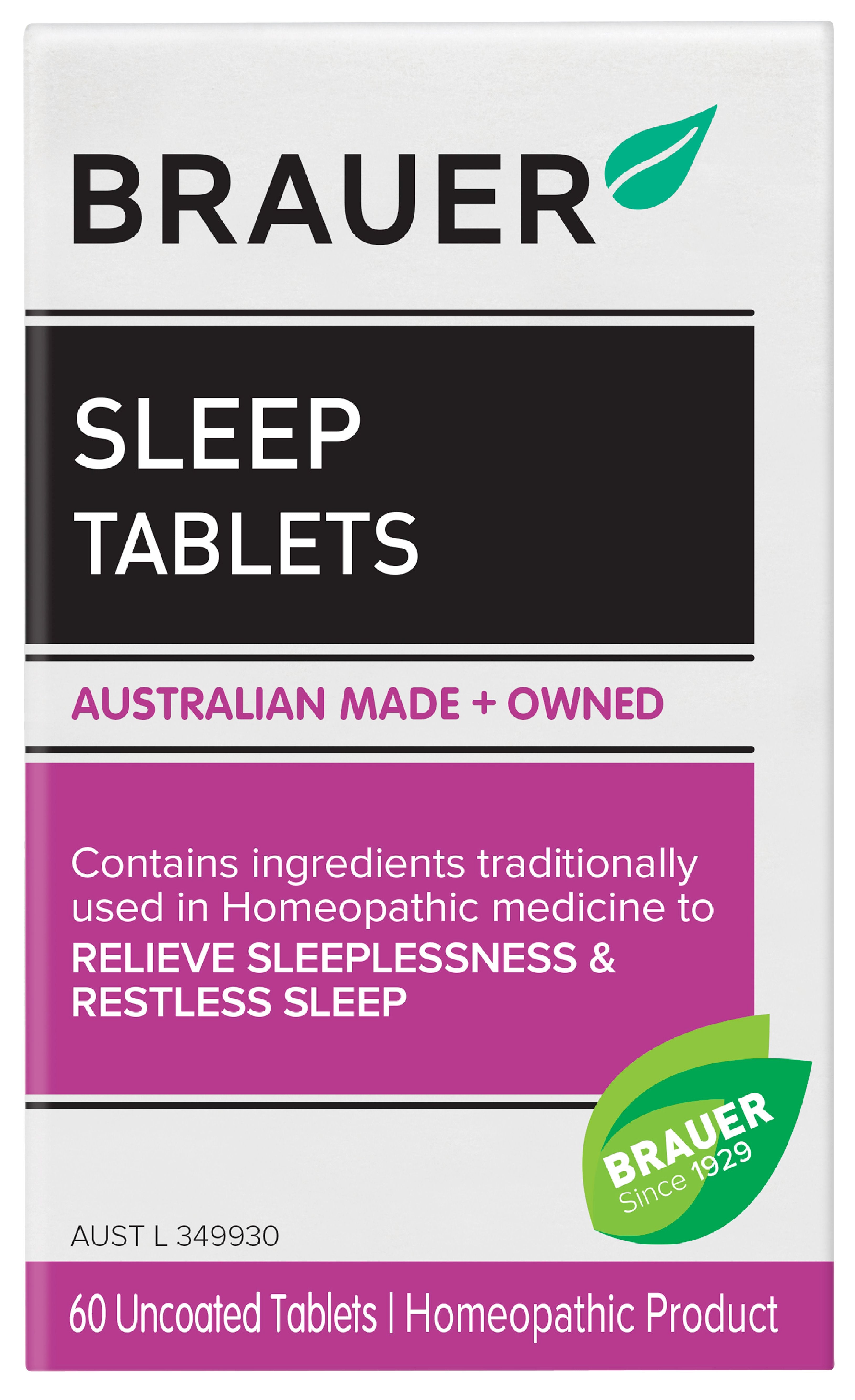 Brauer Sleep & Insomnia Relief - Natural Sleep Aid for Adults & Kids - Melatonin-Free Herbal Supplement for Better Sleep Quality | Perfect for Travel, Stressful Nights & Shift Workers