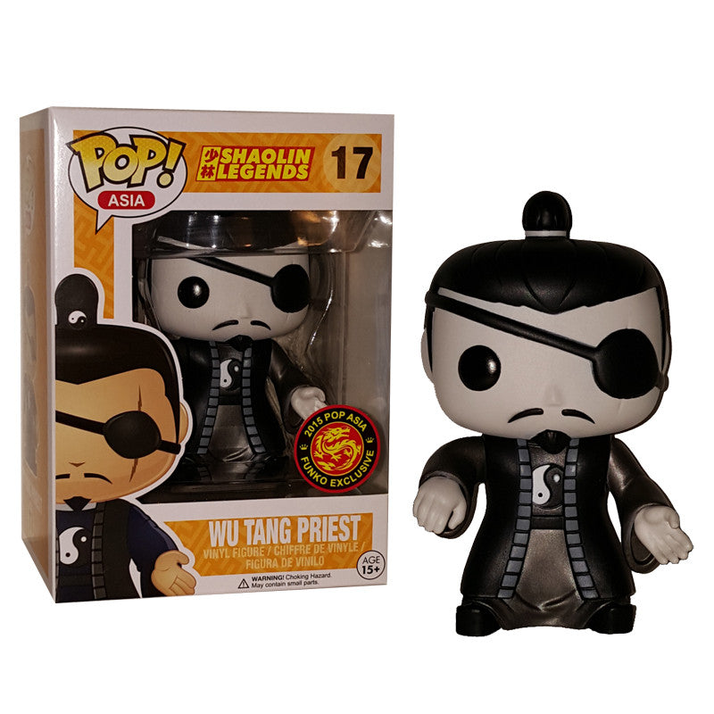 Exclusive Monochrome Wu-Tang Priest Vinyl Figure - Shaolin Legends Asia Pop! Collectible for Home Decor & Anime Fans