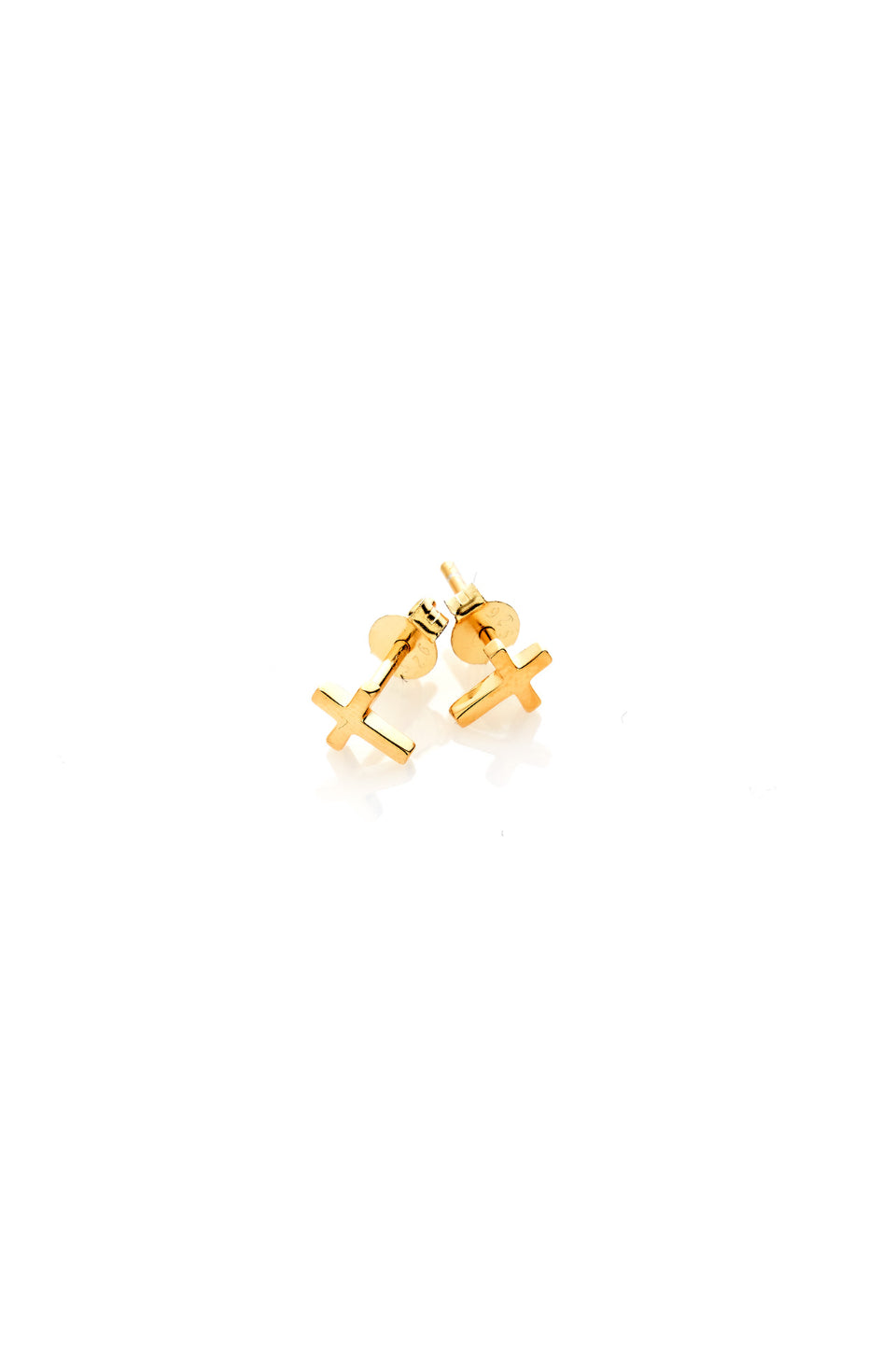 Gold Plated Cross Stud Earrings for Women - Stylish Religious Jewelry for Everyday Wear, Church, and Special Occasions