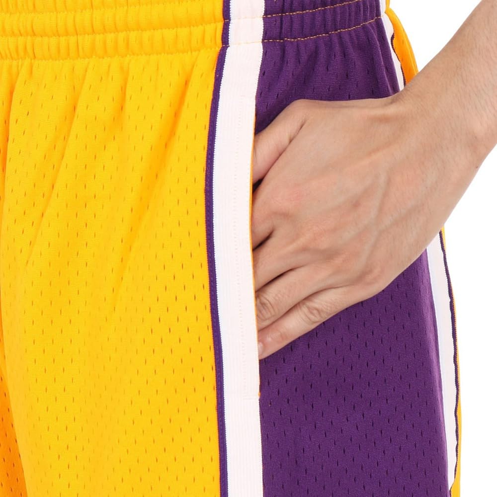 Mitchell & Ness NBA Swingman Shorts - Los Angeles Lakers 2009 Edition | Authentic Basketball Shorts for Men | Perfect for Games, Workouts & Casual Wear