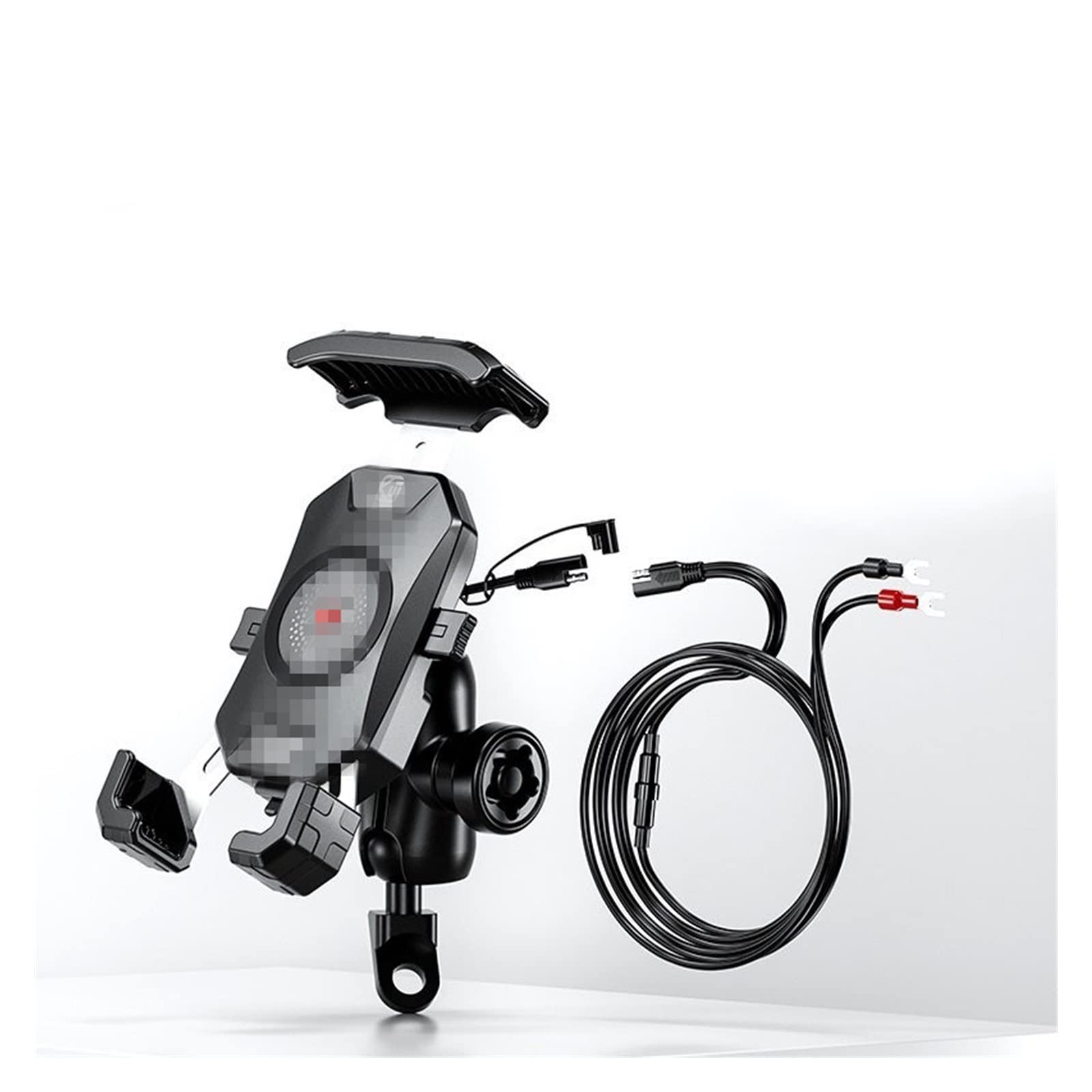 Universal Motorcycle Phone Mount - Waterproof Handlebar Phone Holder with 360° Rotation for iPhone, Samsung & More - Perfect for GPS Navigation & Adventure Riding (Color: Black)