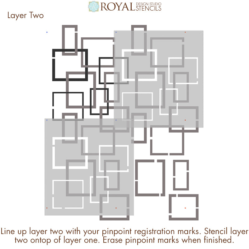 Hip To Be Square Stencil - Reusable DIY Craft Stencil for Painting, Wood Signs & Home Decor - Perfect for Wall Art, Furniture Upcycling & Scrapbooking Projects