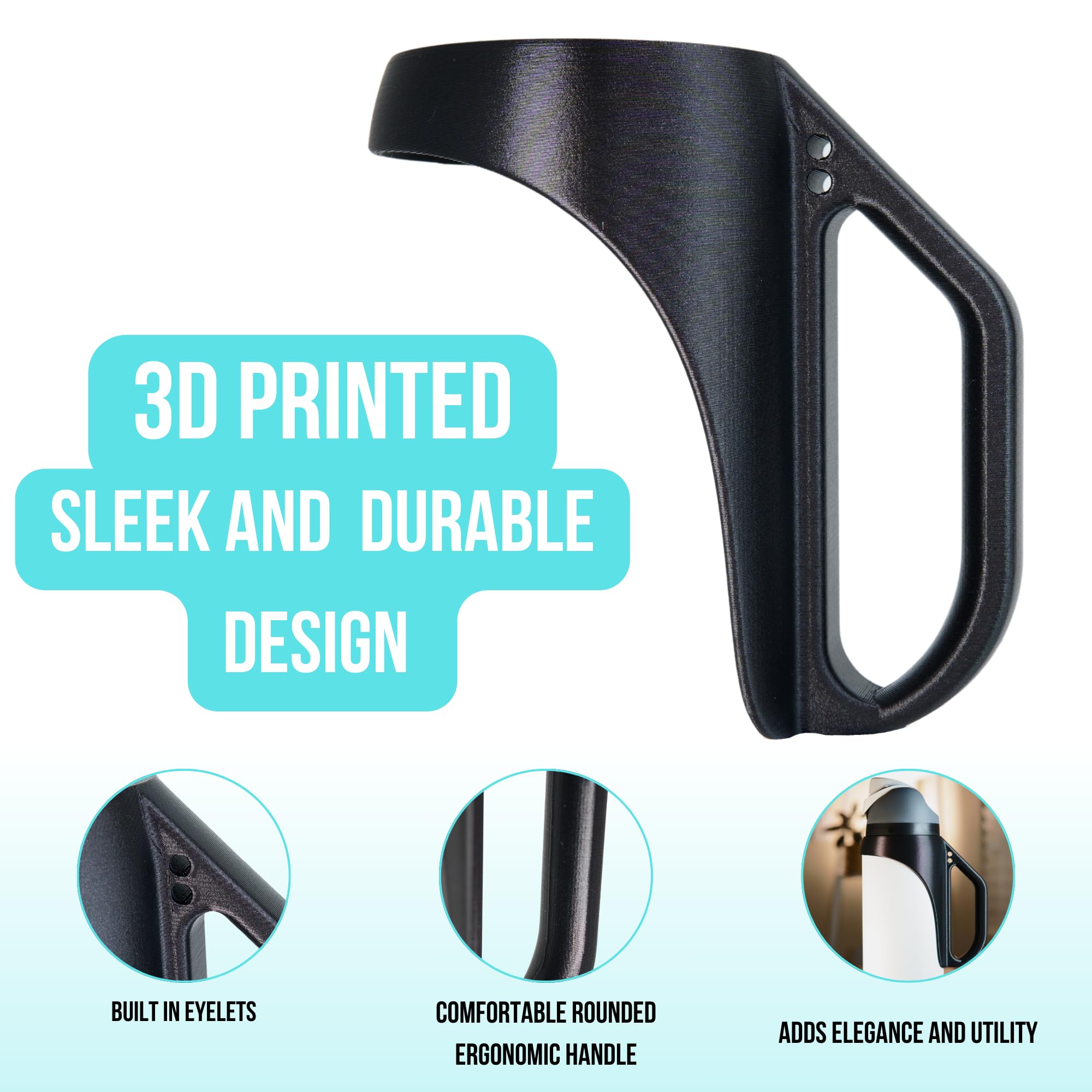 Owala FreeSip 32oz Water Bottle Handle Replacement - Durable & Ergonomic Design for Gym, Hiking, and Outdoor Adventures