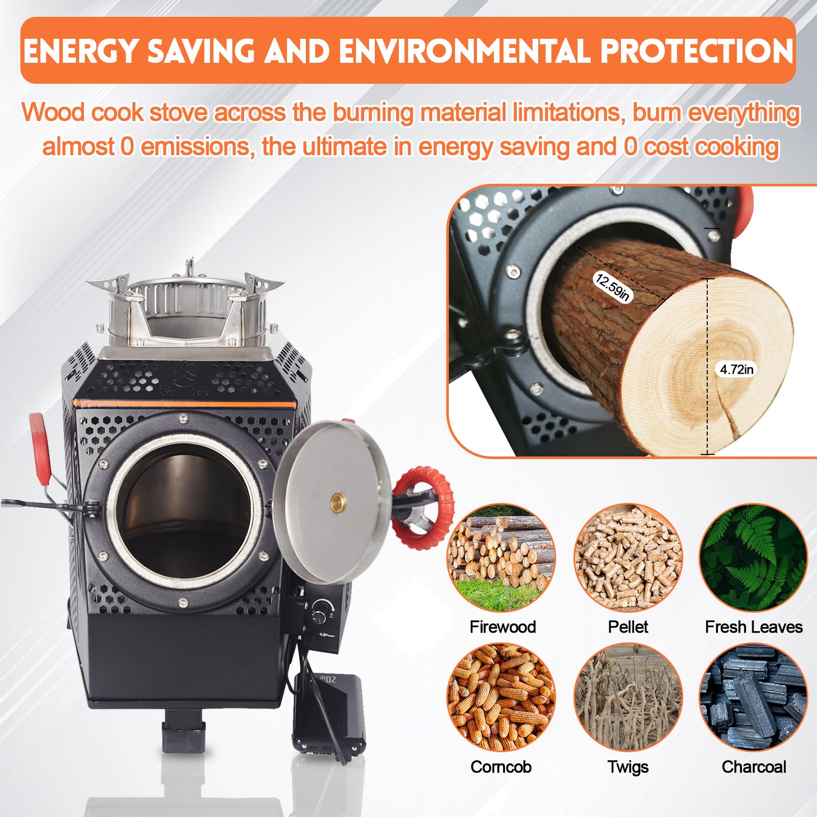 Portable Wood Burning Camp Stove - 16