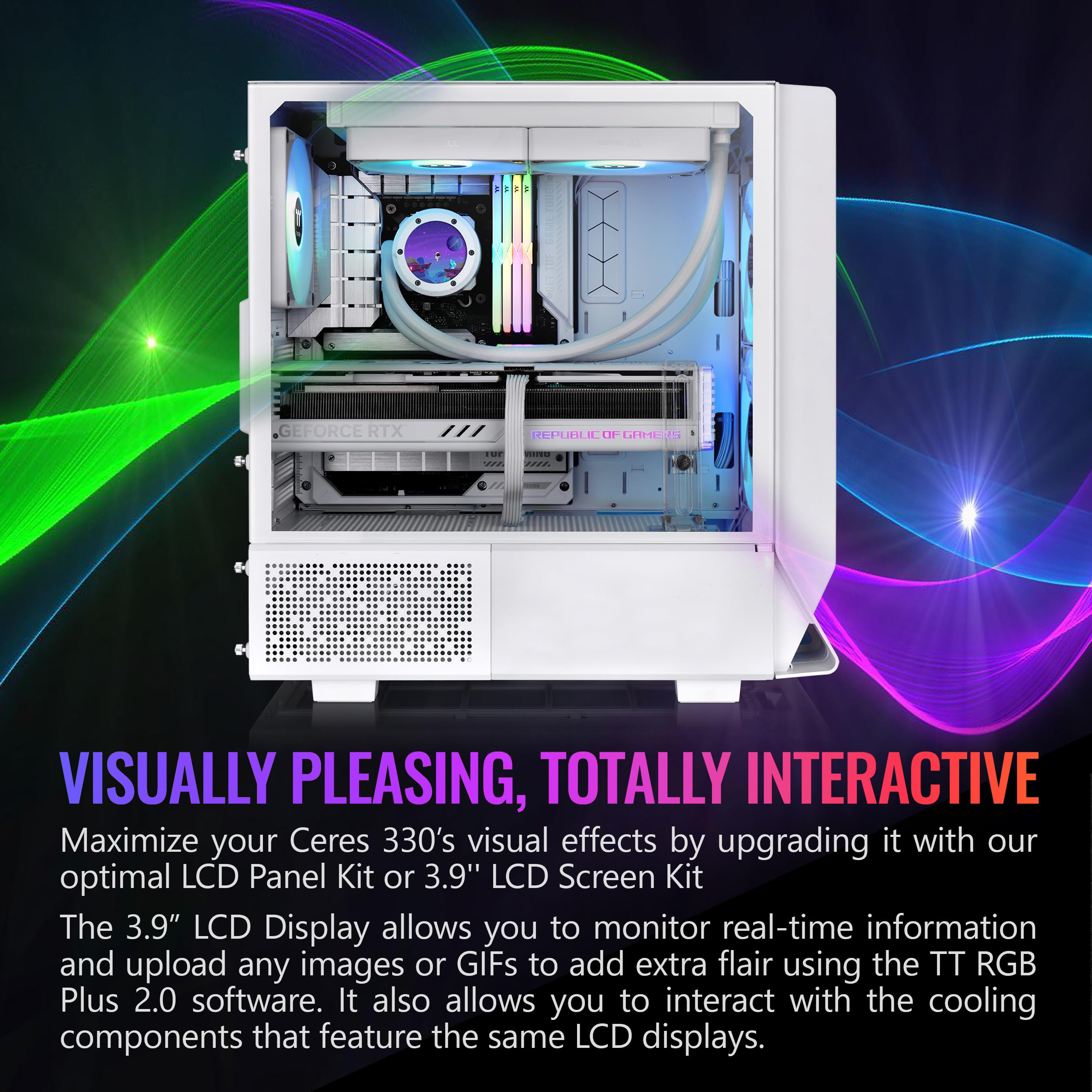Ceres 330 TG ARGB Snow White Mid Tower E-ATX PC Case - Hidden-Connector MB Support, 2 Preinstalled CT140 ARGB Fans, Rotational PCIe Slots | Ideal for Gaming Rigs & Custom Builds | 3-Year Warranty (Model: CA-1Y2-00M6WN-01)
