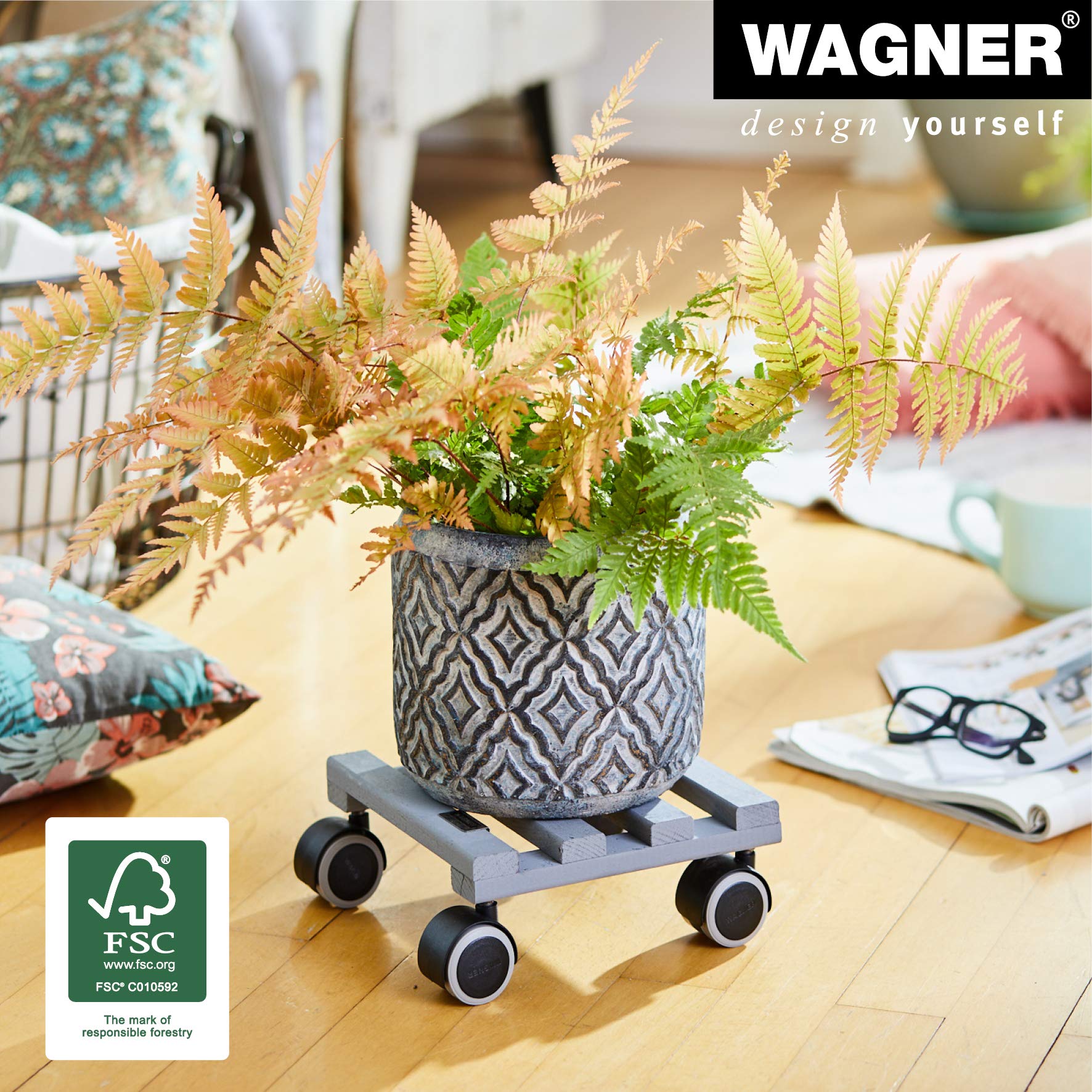 Multi-Roller Creo Gardening Wagon - Heavy Duty Utility Cart with 4 Wheels for Yard Work, Landscaping, and Outdoor Projects | Perfect for Transporting Soil, Plants, and Gardening Tools