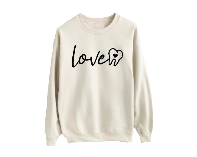 Love Tooth Sweatshirt & Hoodie - Perfect Gift for Dentists, Dental Students & Teeth Enthusiasts | Funny Dental Apparel for Work, School & Casual Wear