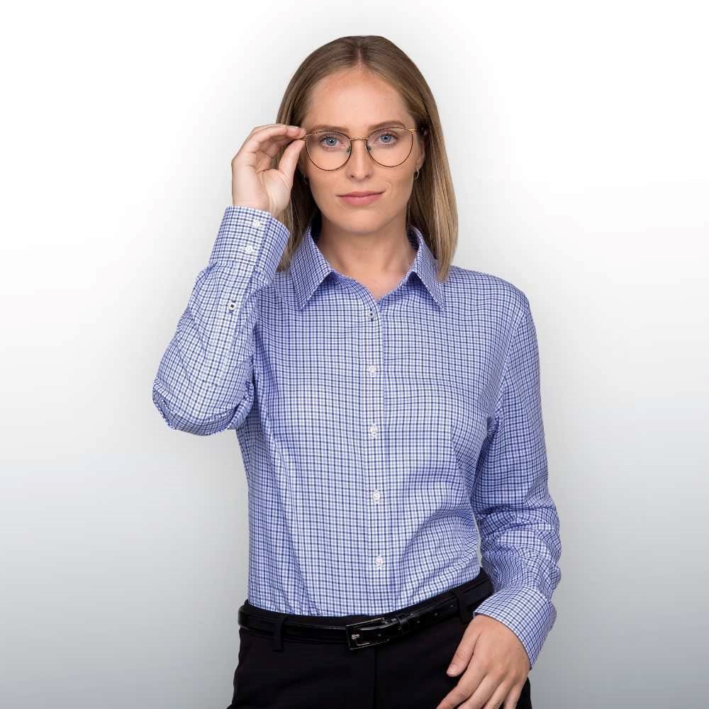 Barkers Stamford Women's Checkered Flannel Shirt - Stylish Casual Button-Up for Fall & Winter - Perfect for Office, Outdoors & Layering