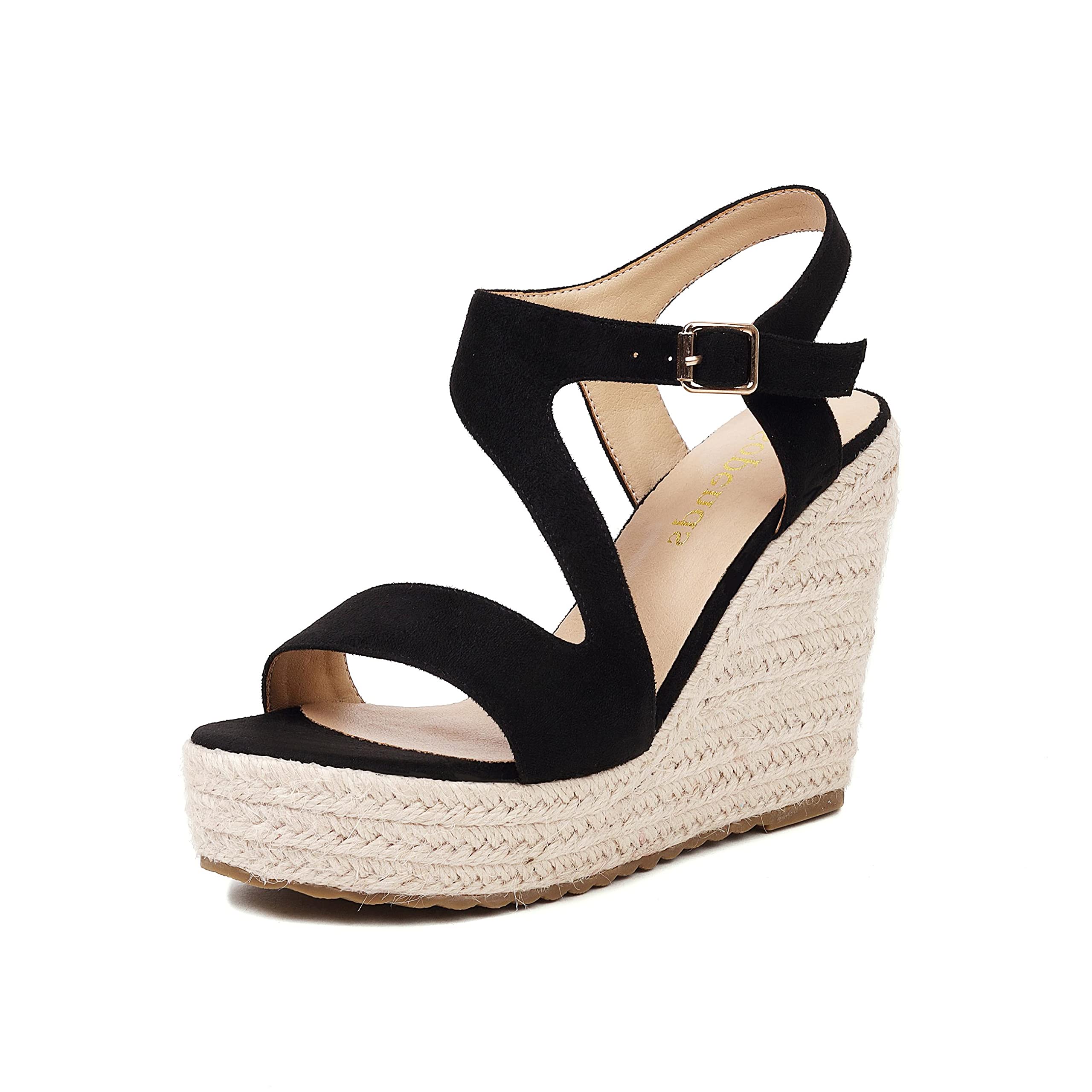 Women's Wedge Sandals - Comfortable Espadrille Platform Summer Sandals with Ankle Strap & Open Toe | Perfect for Beach Vacations, Casual Outings & Summer Weddings