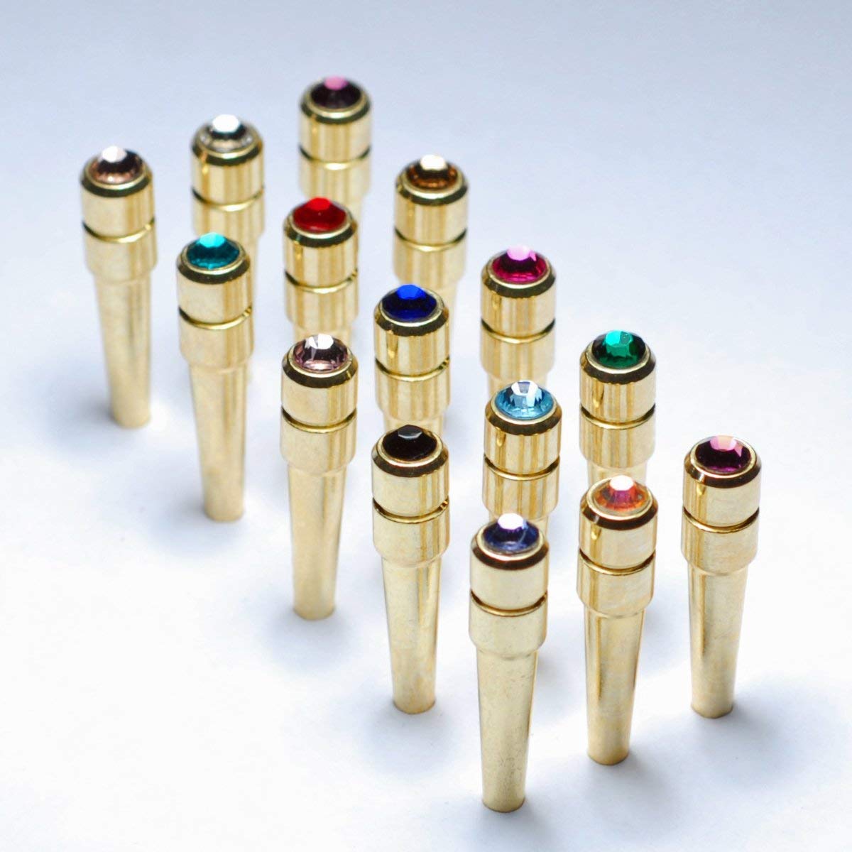 Premium WE Games Brass Cribbage Pegs with Genuine Austrian Crystals - 3-Piece Set in Sapphire Blue - Perfect for Cribbage Boards, Game Nights & Collectible Gifts